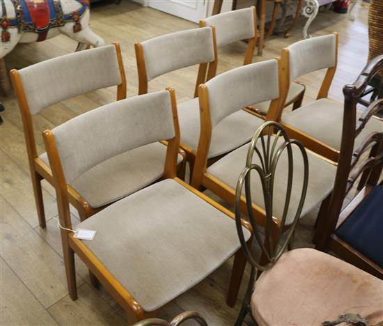 A set of six Danish dining chairs